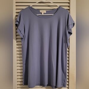 Periwinkle Flutter Sleeve Shirt